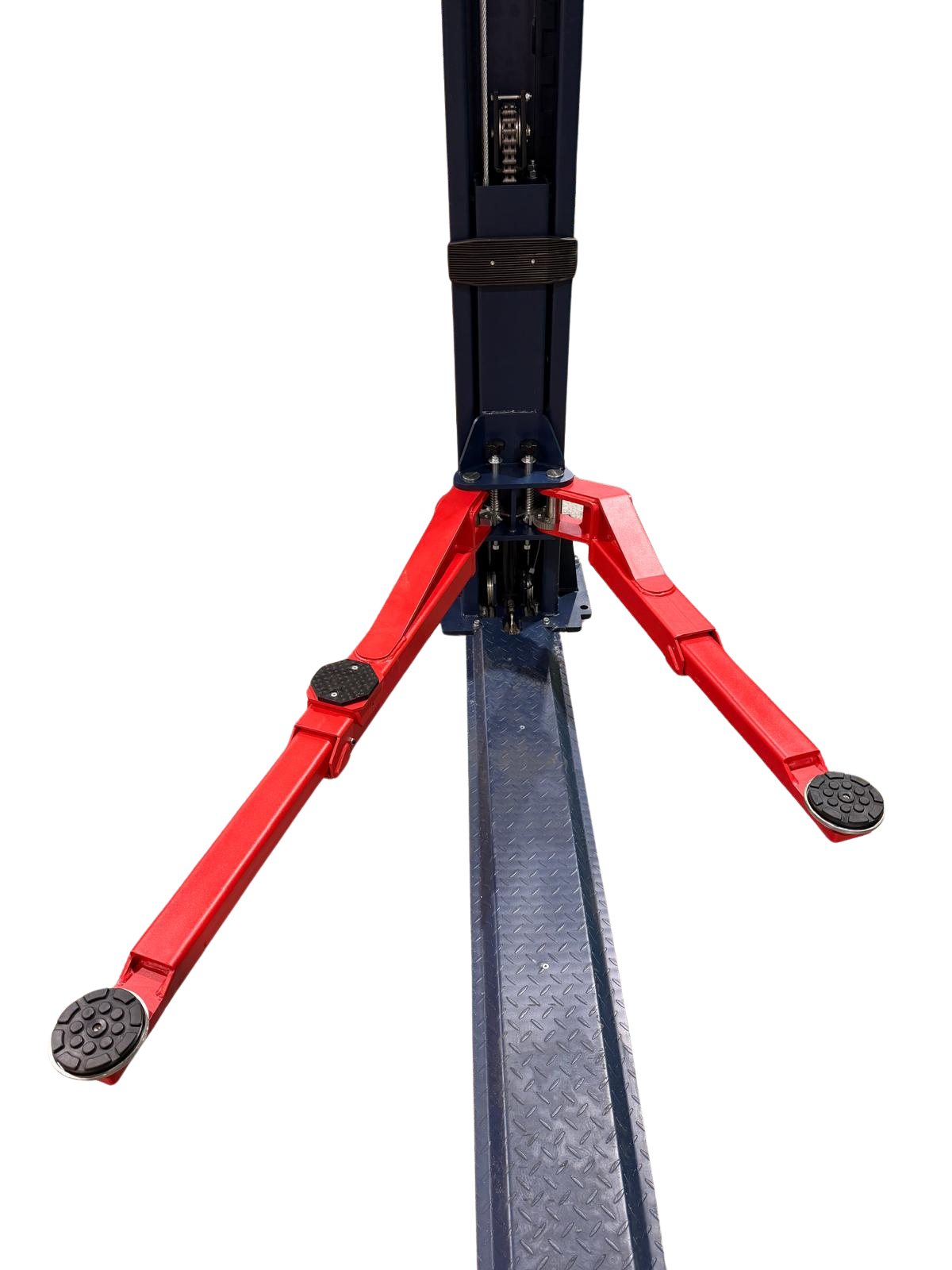 9,000 Lbs 2-Post Lift - Floor Plate Asymmetric Arms - Image 6