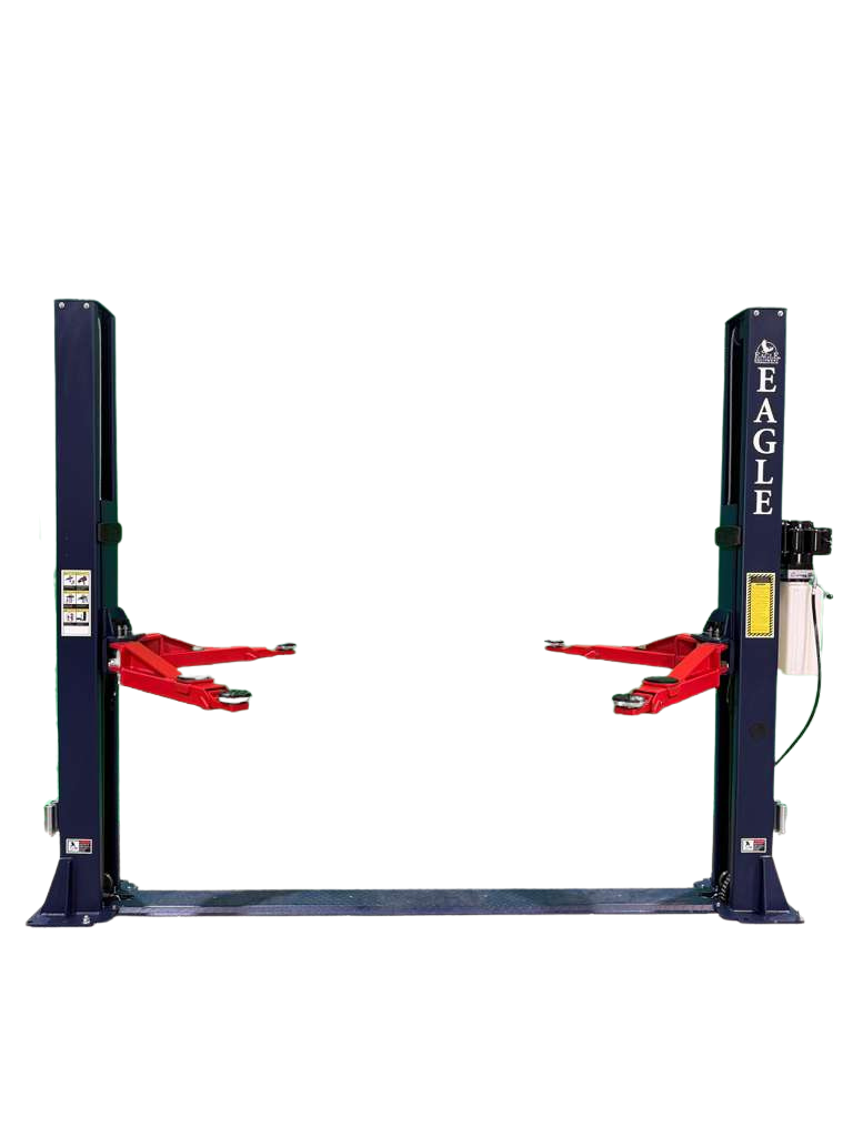 9,000 Lbs 2-Post Lift - Floor Plate Asymmetric Arms - Image 9