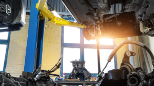 interior of an automotive shop