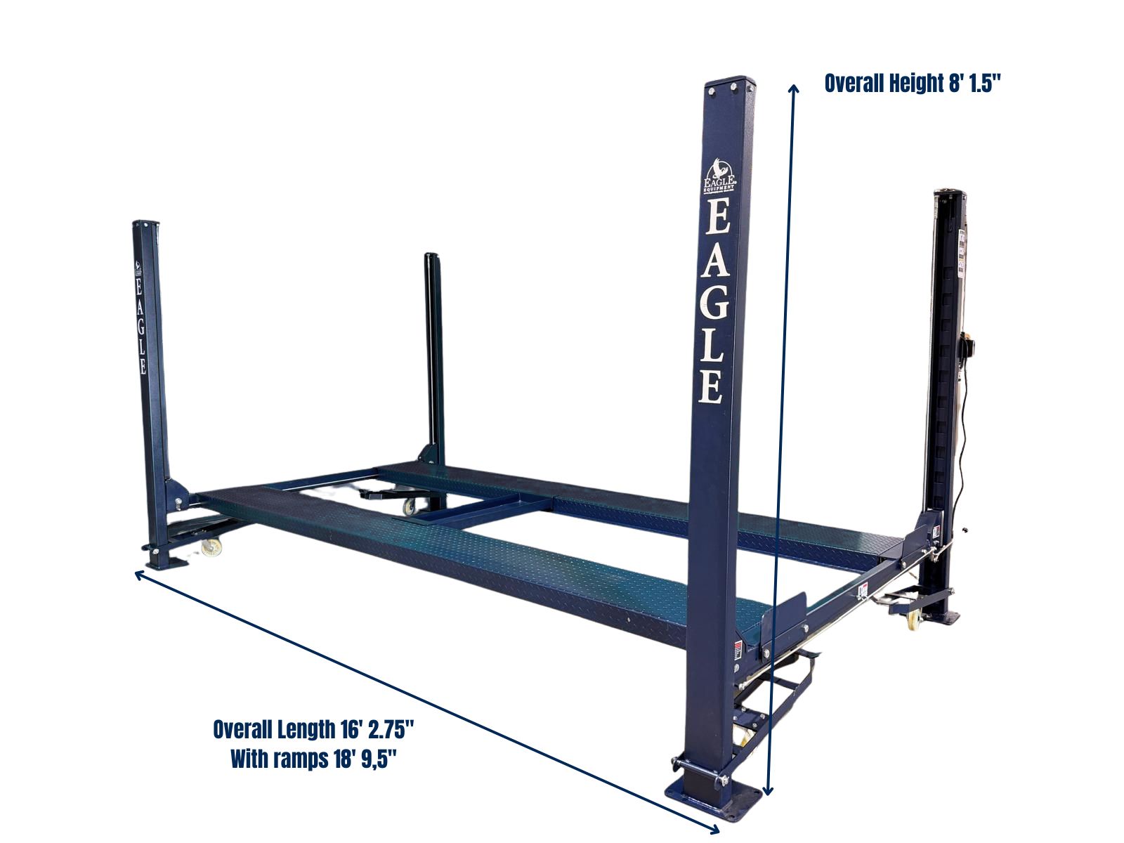 MS-8000 XLT - 8000 Lb Four-Post Lift - Extra Long Extra Tall - Image 2