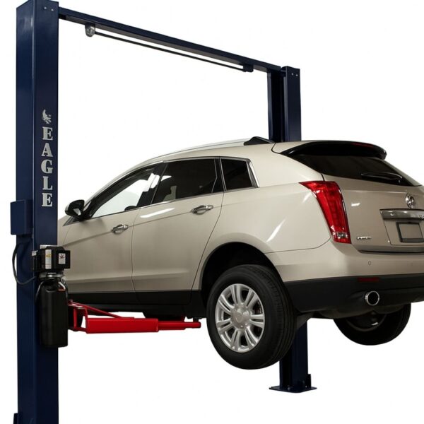 SUV on car lift