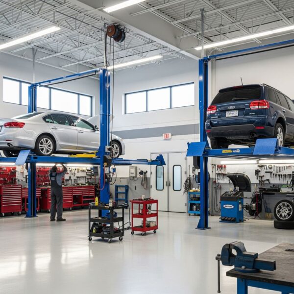 cars on a lift